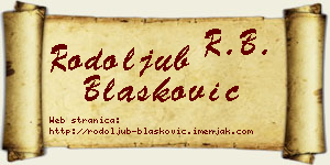 Rodoljub Blašković vizit kartica
